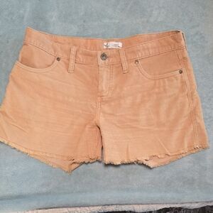 Carve Designs Corduroy Frayed Hem Shorts in Gold/Tan/Yellow